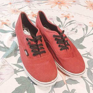 VANS canvas burgundy low-top sneakers